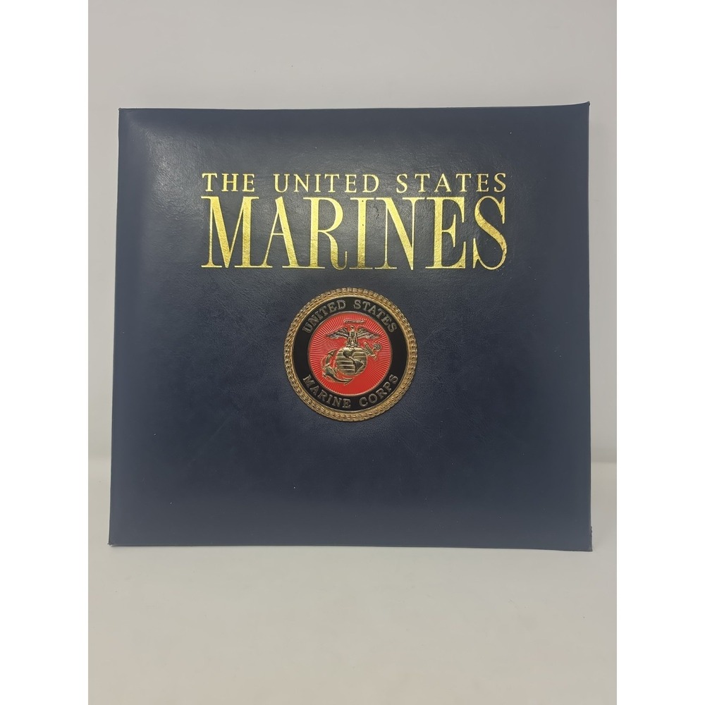 The US Marines Leather Bonded Scrapbook Album 12 x 12 3D Raised Emblem